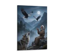 DFENILROP Umani Bestie Quadro Da Parete, Natura Poster Opera D'arte | Stampa Su Tela Murale, Moderni Pitture Decor Per La Casa Per Camera Da Letto Corridoio, Regalo 08x12inch(20x30cm)