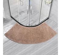 DFEO@MF Tappetino da Doccia Curvo, 45x143cm Tappeto da Bagno Antiscivolo, Tappeto per Doccia Semicircolare Morbido e Assorbente Lavabile, per Docce Semicircolare (Brown)