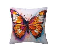 DFEPFKGOKL Cuscini ricamati con farfalle colorate per divano, federe morbide, federe quadrate per divano letto, eleganti e confortevoli, decorazione per la casa