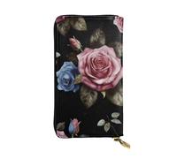 DFEPFKGOKL Elegante portafoglio lungo in pelle nera nera con cerniera, portamonete, pochette per carte di credito, portafoglio per telefono per donne e uomini, stile casual, grande capacità, Modelli