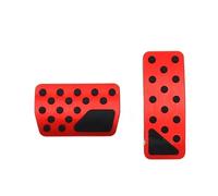 DFFHW Adatto per Jeep Grand Cherokee WK 2 2011~2022 Pedali per auto in acciaio inossidabile Pastiglie freno antiscivolo (nero) (rosso)