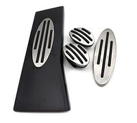 DFFHW Cnonee1 Kit di copertura per pedali del freno, acceleratore e carburante, lato sinistro dell'auto, per BMW e MINI COOPER R52R53R55R56R57R58R59F55F56F57, guida a sinistra, pedale MT, argento