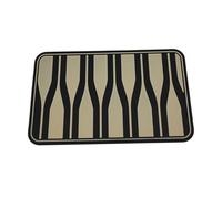 DFFHW Tappetini antiscivolo per auto, accessori interni, tappetino per il tallone, copripedale, tappetino per auto in PVC nero (PVC kaki) (silicone beige)