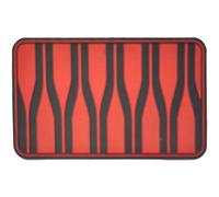 DFFHW Tappetini antiscivolo per auto, accessori interni, tappetino per il tallone, copripedale, tappetino per auto in PVC nero (PVC kaki) (silicone rosso)