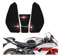 DFFMQSJ Adesivi per Protezione Serbatoio Carburante Laterale per Moto Decalcomania Antiscivolo Grip Ginocchio Gas Traction Pad Tankpad Compatibile con Yamaha YZF R7 YZFR7 R7 2022 2023, (Red)