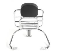 DFFMQSJ Compatibile con Vespa Sprint Primavera 50 125 150 250 300 GTS, portapacchi per moto, schienale Sissy Bar sedile passeggero posteriore e comodo cuscino per schienale, cromato