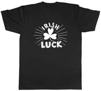 dfft34D St Patrick's Day Mens T-Shirt Irish Luck Clover Shamrock Tee Gift