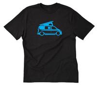 dfft34D t6t5 Transporter poptop Campert-ShirtVanlife Tee - Choose a Print Colour Black 3XL