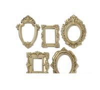 DFGBAPKBL Cornice Shadow Box Fai da Te Kit di visualizzazione Memoria Creativa Mini Scatola Silhouette museo Fai-da-Te con Figurine Album Fotografico cornici Dorate 1 pz(A)