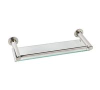 DFGHNBVC Mensole per Bagno Mensole per Bagno Mensola in Vetro con Staffa Cromata Lucida Cestino Portaoggetti in Vetro Temperato Spesso 8 Mm Installazione A Vite Mobili per Bagno, 50 Cm