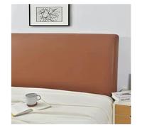 DFGRGRV Copri Testiera Letto Copri testiera in pelle artificiale impermeabile Copriletto elastico all-inclusive Protezione antipolvere for la testata del letto(Brown,180x75cm)