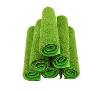 DFGRGRV Erba Artificiale 10 Pezzi Muschio Artificiale Prato erboso Piante Verdi Fai da Te Micro Paesaggio Decorazione Finta Prato for la casa Mini Giardino Accessori for Pavimenti(30x30cm)