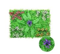 DFGRGRV Erba Artificiale 1PC Decorazione del Prato 40X60cm Artificiale Milano Tappeto Erboso Simulazione Piante di Plastica Prato Hotel Casa Matrimonio Sfondo Muro(Green2)