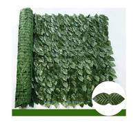 DFGRGRV Erba Artificiale 50X200 Cm Siepe di Edera Artificiale Pannelli for La Decorazione del Balcone Giardino Esterno della Casa 1X3 M(Dark Green Dill,50X100)