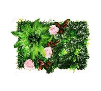 DFGRGRV Erba Artificiale Pianta Artificiale Muro Prato Fiore Finto Decorazione Nozze for Forniture domestiche(Style1)