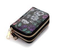 DFGRGRV Portafoglio Donna Piccolo Porta carte di credito multifunzione moda donna ragazza con portamonete con doppia cerniera portafoglio(030-2 Little flower)