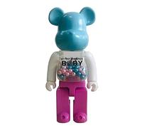 DFGUINXKU Violent Bear Building Blocks Bear, 28cm/11in Bearbrick 400% Statua Modello Fatto a Mano Giocattolo da Collezione Decorazione Un Regalo for Un Buon Amico