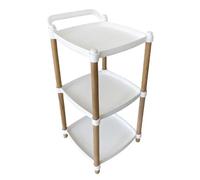 DFHetFH Carrello Portaoggetti Carrello Portaoggetti Multifunzione Da Cucina Con Ruote E Maniglia per Cucina Bagno(White)