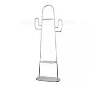 DFHS46JK Appendiabiti Appendiabiti da pavimento con cactus verde Semplice e creativo Negozio di abbigliamento Espositore Camera letto appendiabiti per l'ufficio(Silver)