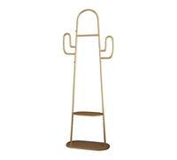 DFHS46JK Appendiabiti Appendiabiti da pavimento con cactus verde Semplice e creativo Negozio di abbigliamento Espositore Camera letto appendiabiti per l'ufficio(Gold)