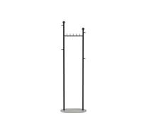 DFHS46JK Appendiabiti Appendiabiti da terra in ferro battuto, appendiabiti verticale for cappotti, cappelli, sciarpe e borse, for la casa camera letto per l'ufficio(Nero)
