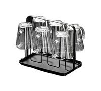DFHS46JK Bicchiere da cucina Set di 6 bicchieri d'acqua in vetro con manici e supporti, set tazze in a forma fiore da 7 once per succhi di frutta