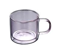 DFHS46JK Cucina Tazze da tè in vetro caffè con manico, 250ML(Light pink)