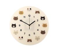DFHS46JK Decorazioni da parete Cute Cat Wall Clock Silent Movement Quartz For Home Use(Piccolo)