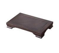 DFHS46JK Vaso rettangolare in ebano per interni, teiera con paesaggio di pietra strana artigianale, ornamenti, base per composizioni floreali (piccolo)