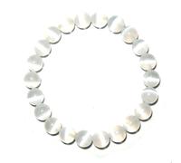 DFJMASFKOL Braccialetti in selenite da 10 mm, per donne e uomini, scudo energetico negativo, occhio di gatto naturale, bellissimi gioielli di cristallo per purificare e caricare energia e potenza