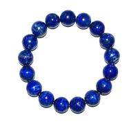 DFJMASFKOL Braccialetto con lapislazzuli da 12 mm, perle naturali di cristallo chakra della gola e del terzo occhio, gioiello di protezione per la meditazione, kit di strumenti per perline, adatto per