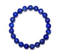 DFJMASFKOL Braccialetto con lapislazzuli da 8 mm, perle naturali di cristallo chakra della gola e del terzo occhio, gioiello di protezione per la meditazione, kit di strumenti per perline, adatto per