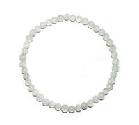 DFJMASFKOL Braccialetto con pietra di luna blu da 4 mm, per uomini e donne, adatto per polsi da 15,2 a 16,5 cm, cristallo naturale del chakra della corona per emozioni spirituali, pietre preziose per