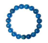 DFJMASFKOL Braccialetto in apatite blu da 12 mm, perline di cristallo chakra della gola naturale, braccialetto per manifestazione e motivazione, gioiello spirituale regolabile, kit di strumenti per