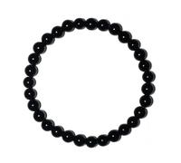 DFJMASFKOL Braccialetto in tormalina nera da 4 mm, per donne e uomini, perline di cristallo di protezione naturale, mini gioielli regolabile fino a 15,2-17,8 cm, braccialetto per gli amanti degli