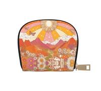 DFJMASFKOL Floral Mandala Card Pack Mandala Seamless Pattern Borsa in pelle Colorato Floreale Portafoglio Frequent Drivers - Pedaggio e Gas Card Organizer 9X11CM, A32., 9X11CM