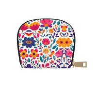DFJMASFKOL Floral Mandala Card Pack Mandala Seamless Pattern Borsa in pelle Colorato Floreale Portafoglio Frequent Drivers - Pedaggio e Gas Card Organizer 9X11CM, A17, 9X11CM
