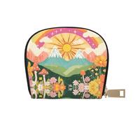 DFJMASFKOL Floral Mandala Card Pack Mandala Seamless Pattern Borsa in pelle Colorato Floreale Portafoglio Frequent Drivers - Pedaggio e Gas Card Organizer 9X11CM, A34, 9X11CM