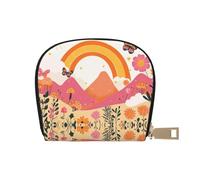 DFJMASFKOL Floral Mandala Card Pack Mandala Seamless Pattern Borsa in pelle Colorato Floreale Portafoglio Frequent Drivers - Pedaggio e Gas Card Organizer 9X11CM, A36, 9X11CM