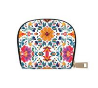 DFJMASFKOL Floral Mandala Card Pack Mandala Seamless Pattern Borsa in pelle Colorato Floreale Portafoglio Frequent Drivers - Pedaggio e Gas Card Organizer 9X11CM, A18, 9X11CM