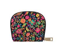 DFJMASFKOL Floral Mandala Card Pack Mandala Seamless Pattern Borsa in pelle Colorato Floreale Portafoglio Frequent Drivers - Pedaggio e Gas Card Organizer 9X11CM, A8., 9X11CM