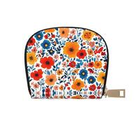 DFJMASFKOL Floral Mandala Card Pack Mandala Seamless Pattern Borsa in pelle Colorato Floreale Portafoglio Frequent Drivers - Pedaggio e Gas Card Organizer 9X11CM, A14, 9X11CM