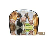 DFJMASFKOL Highland Cows Card Pack Baby Highland Cows Borsa in pelle mucche portafoglio frequent driver - pedaggio e gas card organizer 9 x 11 cm, A37., 9X11CM