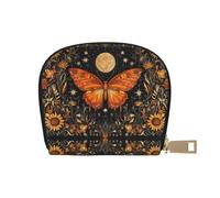 DFJMASFKOL Orange Ghosts Card Pack Cute Halloween Spooky Leather Bag Cartoon Ghosts Wallet Gamers - Arcade e Gift Card Case 9X11CM, A30., 9X11CM