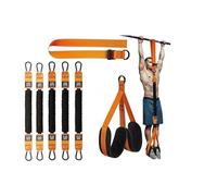 DFJOENVLDKHFE Fasce di Supporto for trazioni, Fascia di Resistenza for impieghi gravosi, Allenamento della Forza for Palestra Domestica, Peso/Dimensioni Regolabili(Orange 375LBS)
