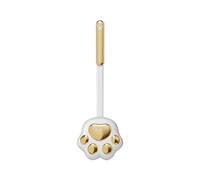 DFJOENVLDKHFE Nessun Angolo Morto for la Pulizia della Zampa di Gatto del Fumetto, in Silicone, for Il Sedile del WC, for Il Bagno, Utensili for la Pulizia del Bagno di casa (Color : White)