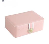 DFJOENVLDKHFE Scatola portagioie Multistrato, Grande capacità, Organizer for Donne, con Porta Orecchini, Scomparti for Anelli, Contenitore for Gioielli, Accessori for collane(Pink_23x16x9cm)