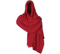 DFJOENVLDKHFE Sciarpa da Pirata Vintage, Cappuccio Medievale, Mantello, Costume Rinascimentale, Cappuccio, Sciarpa, Spalla, Mantello Gotico(Red)