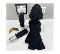 DFJOENVLDKHFE Set di Cappelli, Sciarpe e Guanti Invernali da Donna, Lavorati a Maglia, Comodi e Caldi, Accessori for Le Donne, Stile Freddo(Black)