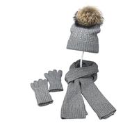 DFJOENVLDKHFE Set di Cappelli, Sciarpe e Guanti Invernali da Donna, Lavorati a Maglia, Comodi e Caldi, Accessori for Le Donne, Stile Freddo(Dark Gray)